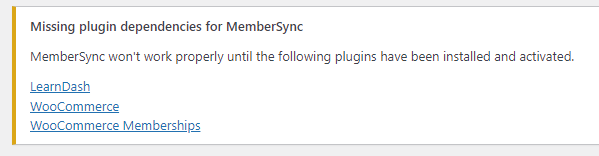 Required Plugin Dependency